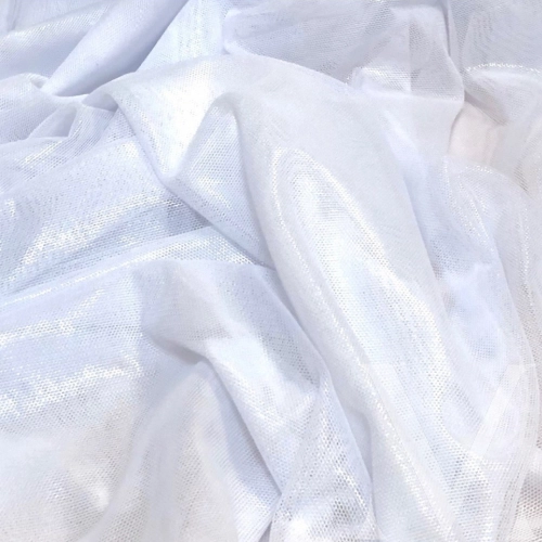 Mesh White Metalic Shine