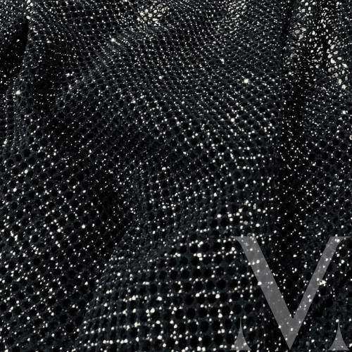 Mesh Black-Silver Glitter