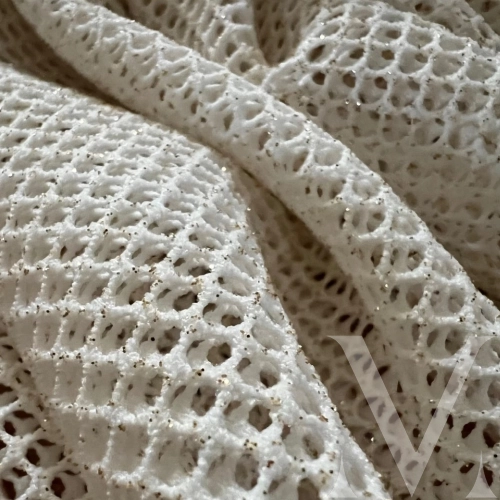 Mesh White Glitter