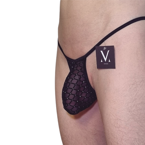 Ares Narrow Sensual - Mesh Black Stockings