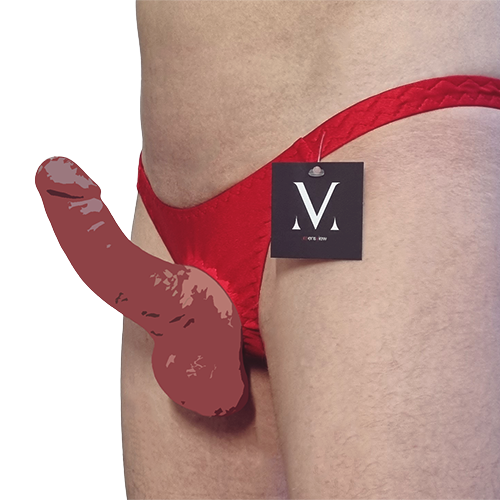 Helios Mini Open Crotch - Solid Red