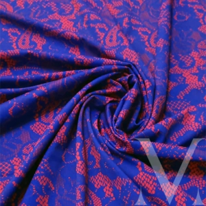 Printed Lace Cobalt