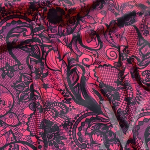 Printed Lace Fuchsia