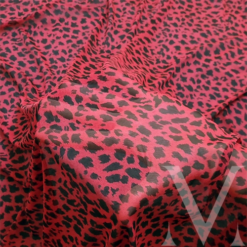 Mesh Leopard Red