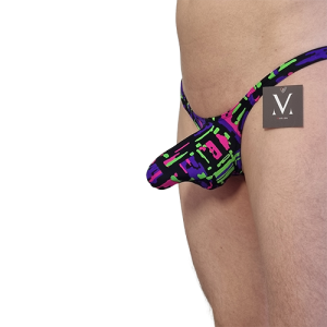 Leto Pico 3D Bulge Wide Straps - Party Art Neon