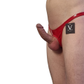 Helios Mini Open Crotch - Vinyl Red
