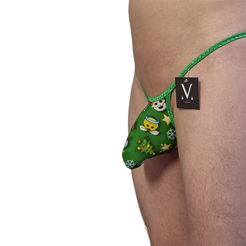 Leto Micro Pico 3D Bulge - Emoji Christmas Green
