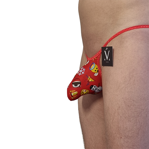 Leto Micro Pico 3D Bulge - Emoji Christmas Red