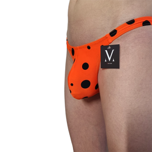 Virgil Fitted Pouch - Spots Orange