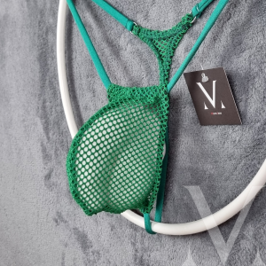 Dinlas Adjustable Pouch - Mesh Green Glitter