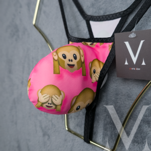 Theo Low Waist Bulge - Emoji Monkey Pink