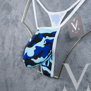 Theo Low Waist Bulge - Camouflage #3 Navy Aqua White