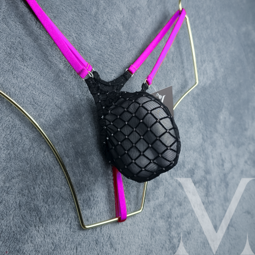 Mesh Black Stockings Pink2.png
